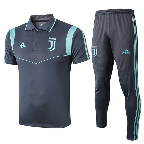 Polo Juventus Conjunto Completo 2019/20 Gris Azul